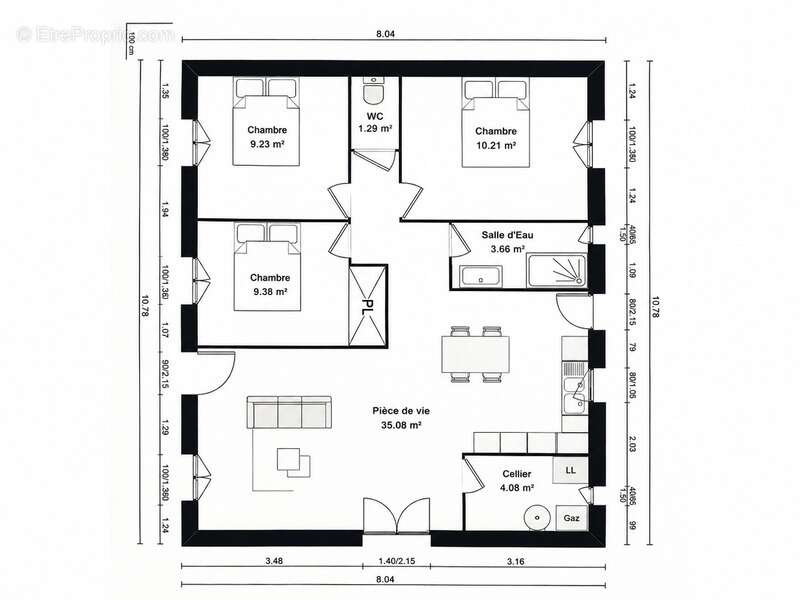 Maison à vendre 4 pièces NEUVY LE ROI (37) 22 minutes de Tours Nord - photo 6