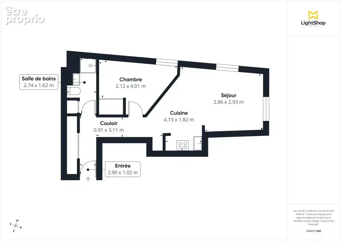Appartement T2 de 36 m² Carrez en cœur d'îlot – Bordeaux Victoire / Argonne - photo 14