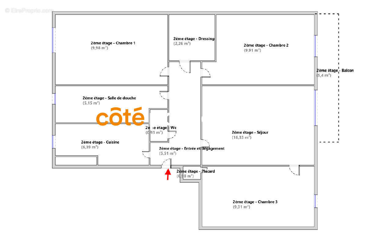 Appartement à PARIS-19E