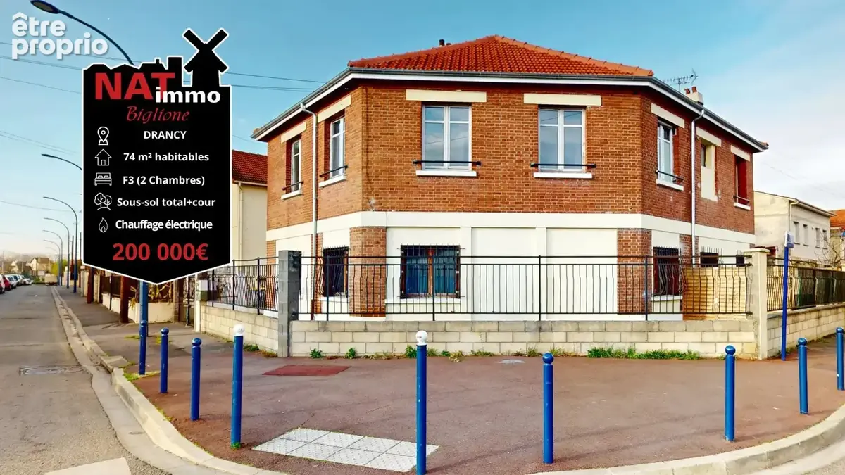 Appartement 3 pièces 74 m² · à Drancy · 74 m² · 200 000 €