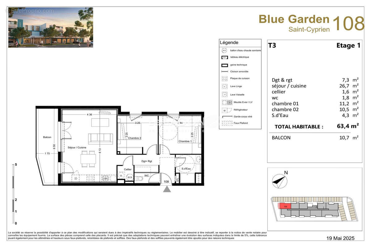 Appartement à SAINT-CYPRIEN