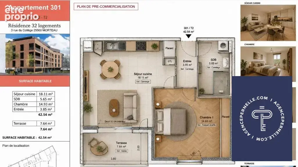 Appartement 43 m² à Morteau  - photo 5