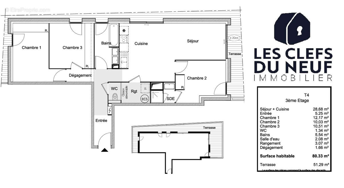 Appartement Toulouse 4 pièce de 81m² + 52m² de Terrasse + Parking sous-sol + Cave ! JOLIMONT - photo 10