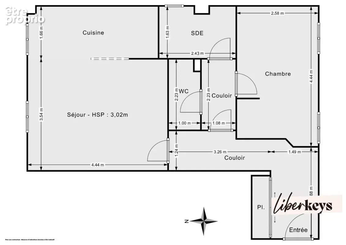  Appartement T2 Intra-Muros proche de la place CRILLON - photo 6