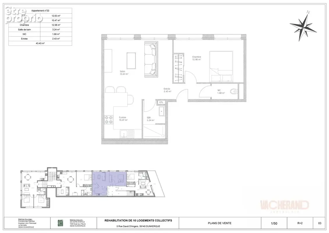 Appartement 2 pièces 43 m² à vendre à Dunkerque (59140) - photo 2