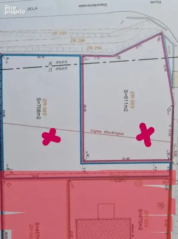 Saint-Christoly-de-Blaye centre   Terrain constructible de 611 m2 et 708 m2   Borné - photo 3