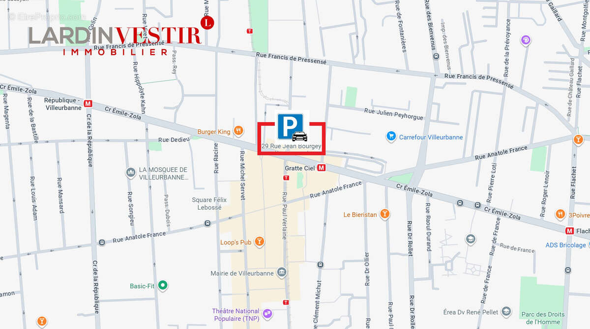 Parking à VILLEURBANNE