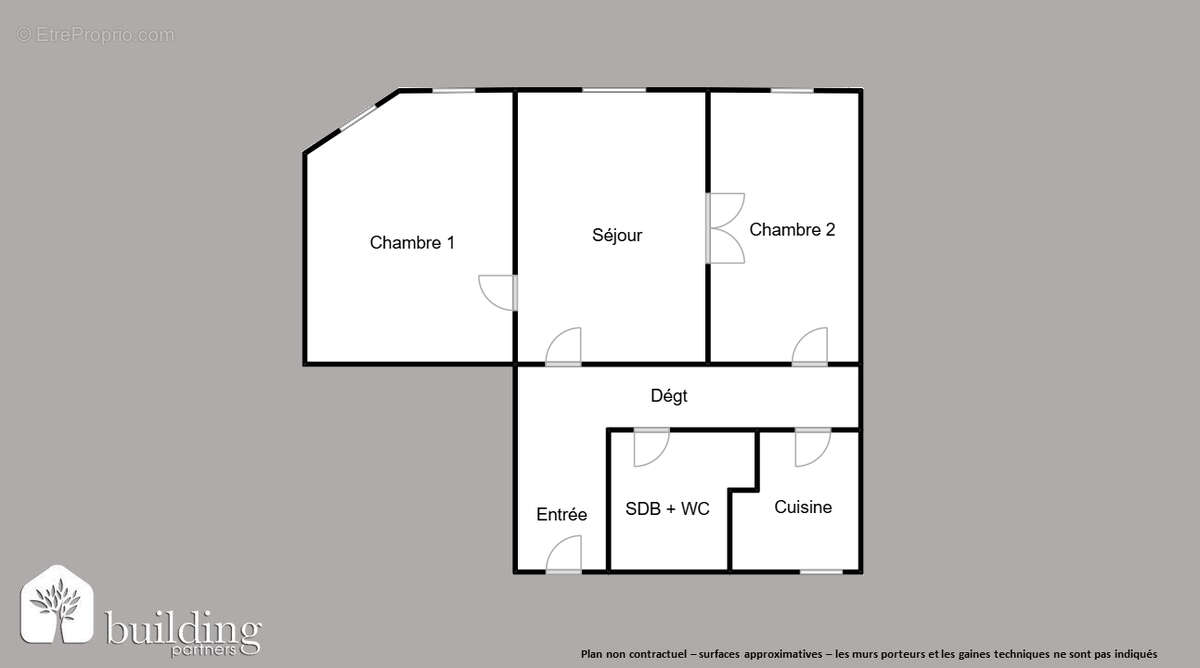 Levallois Saint-Justin - 3 pièces de 57 m² - photo 2