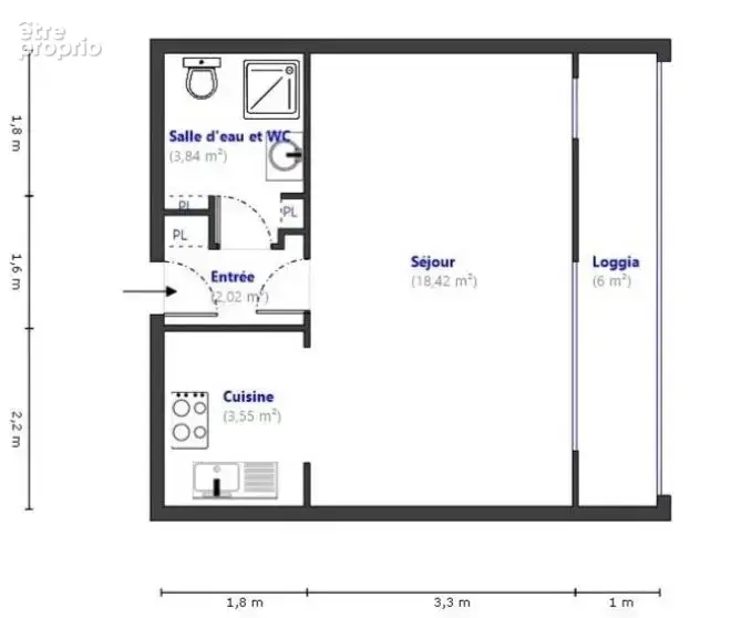 Studio avec extérieur  Sainte-Catherine - photo 7