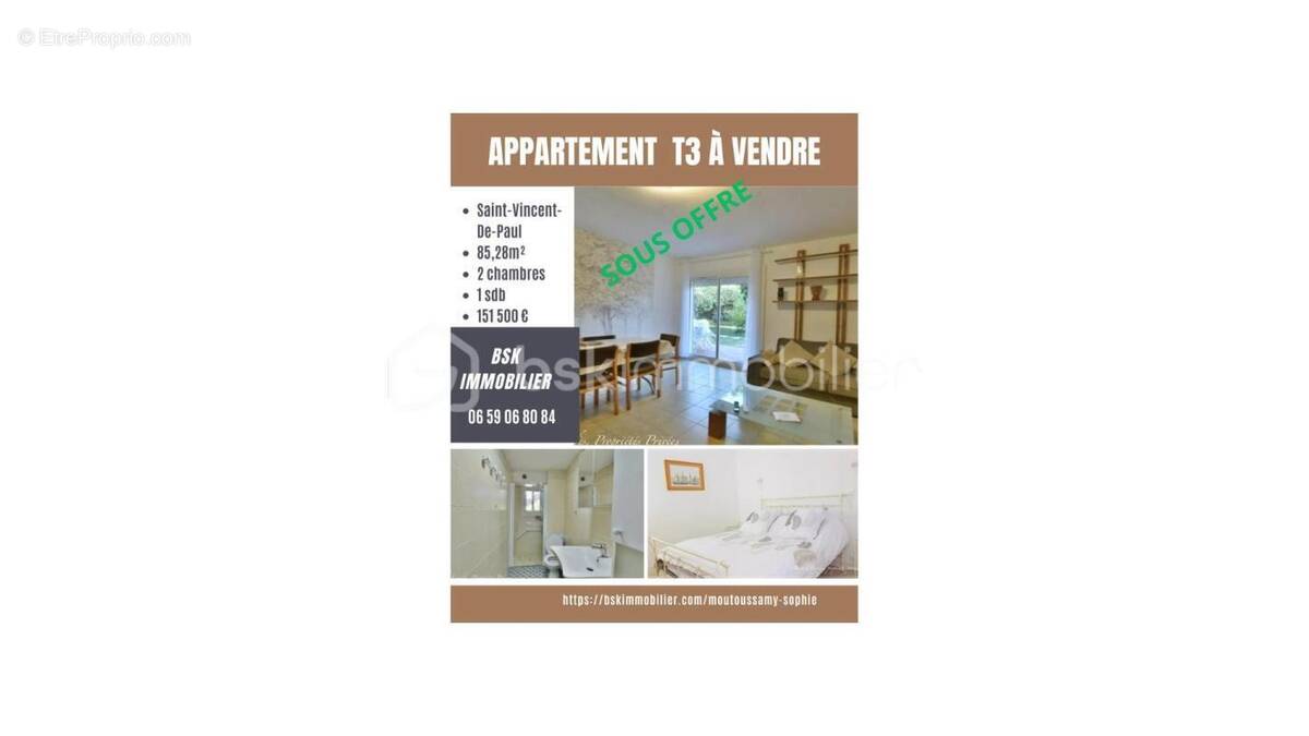 Appartement à SAINT-VINCENT-DE-PAUL