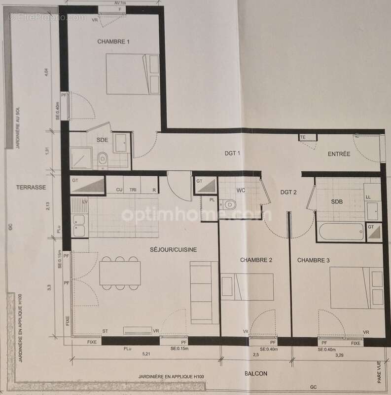 Appartement à GENNEVILLIERS