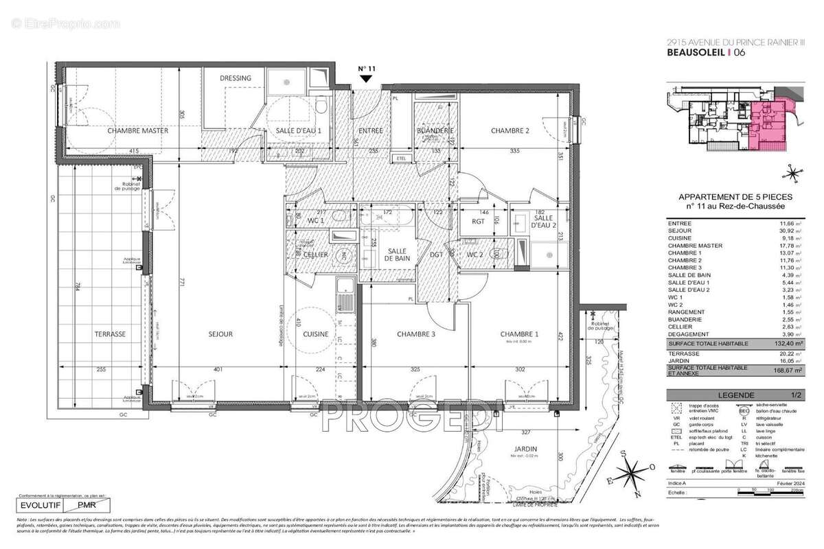 Appartement à BEAUSOLEIL