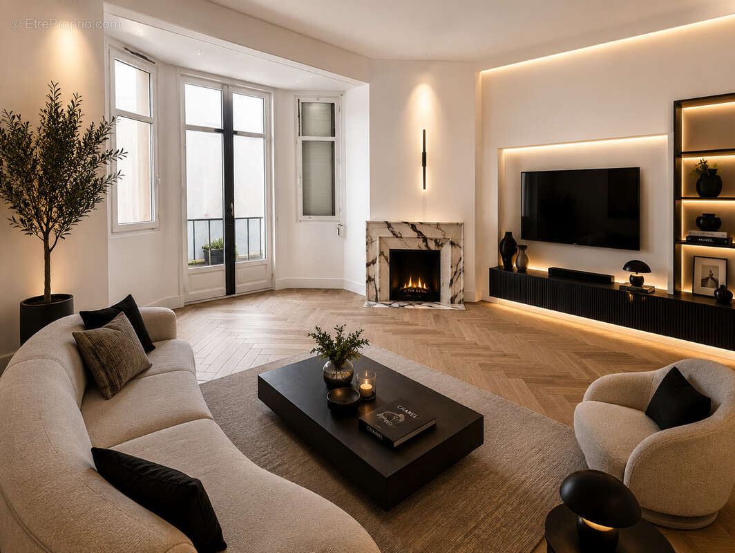 Cannes centre  t4 sud 151m2 bourgeois rez de jardin terrasse 97m2, garage - photo 10