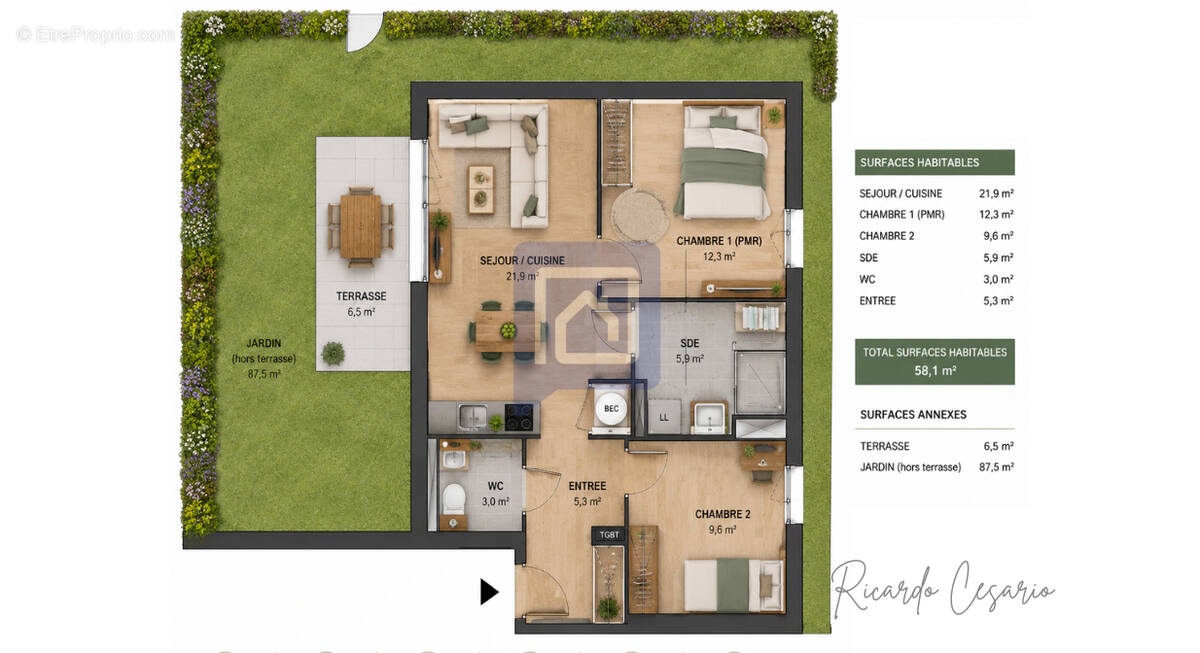 Appartement à QUIMPER