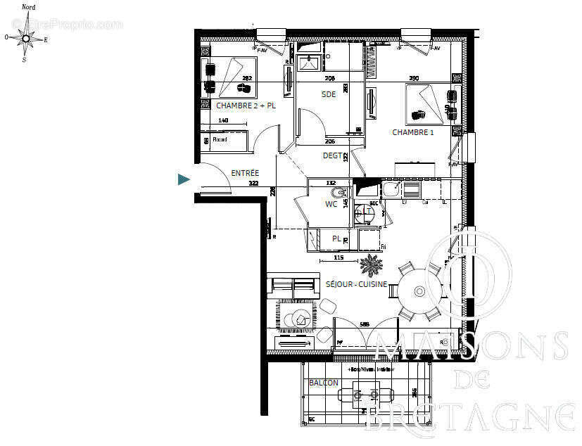Appartement Type 3 à  Pont Aven proche centre - photo 2