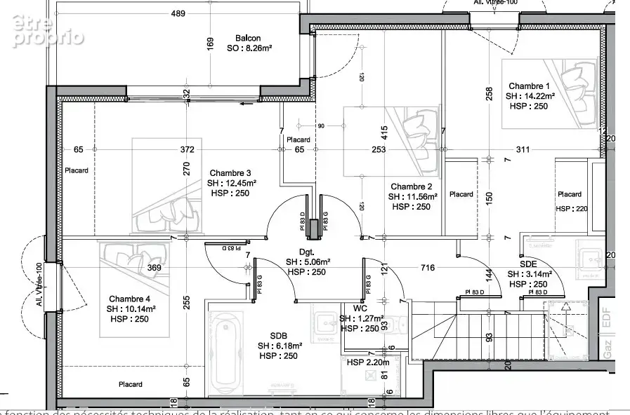 Appartement duplex 111,12m2 avec terrasse de 23,88m2 avec 2 places de parking - photo 9