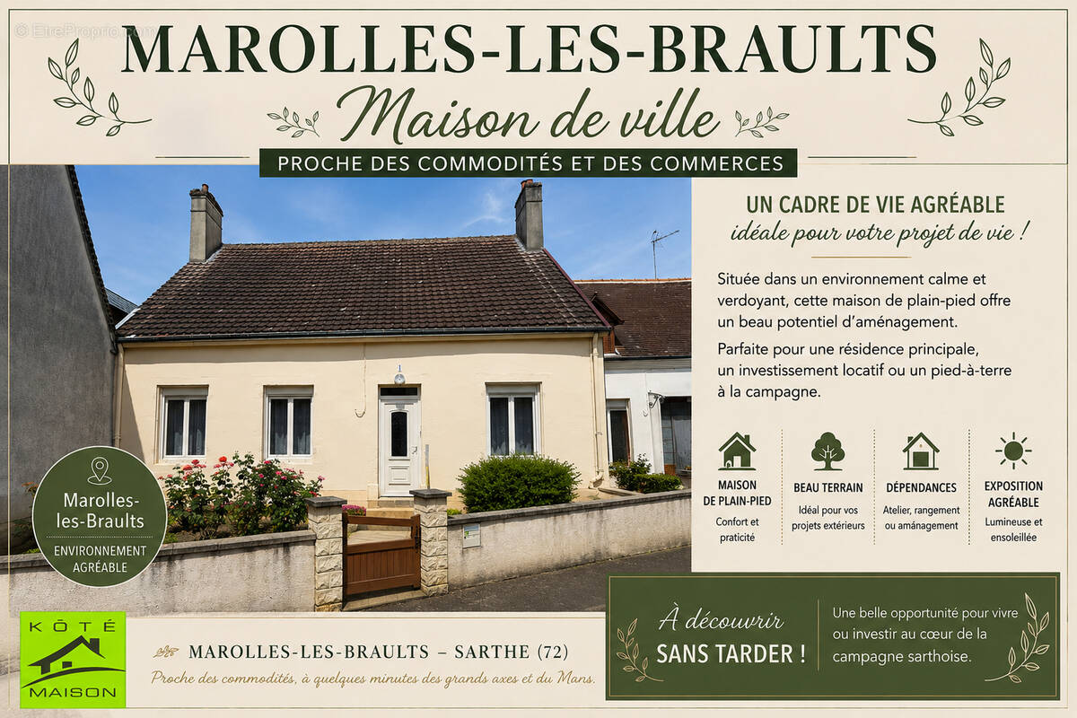 Maison à MAROLLES-LES-BRAULTS