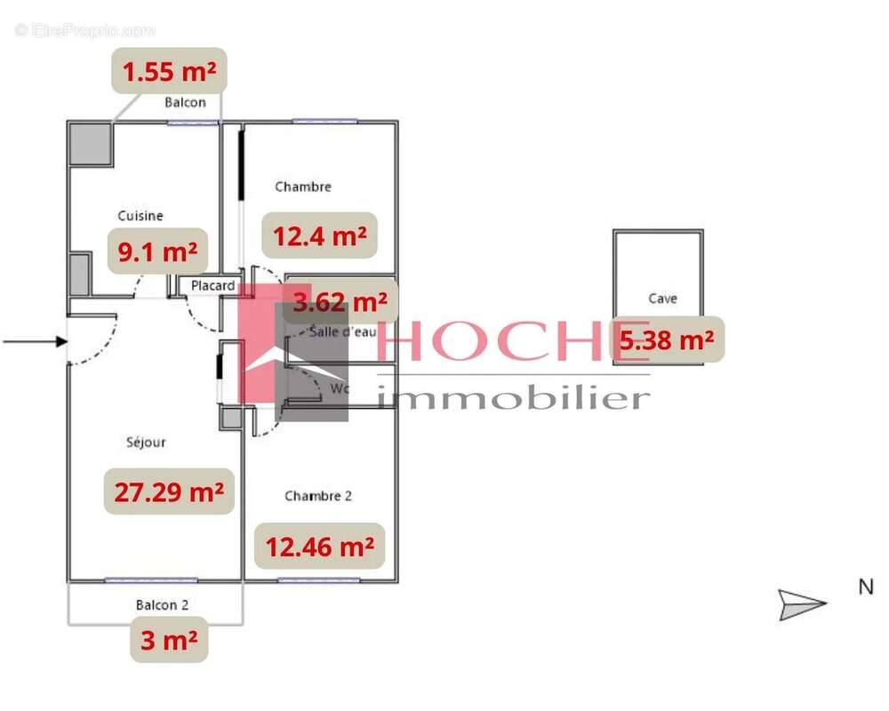 3 P + C - 67 m² - photo 18