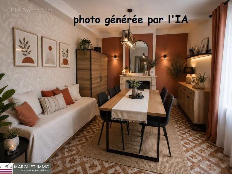 Beaux volumes pour cette charmante maison de village T6/7 de 158 m² qui allie le charme de l'ancien avec ses carreaux ciments... - photo 5