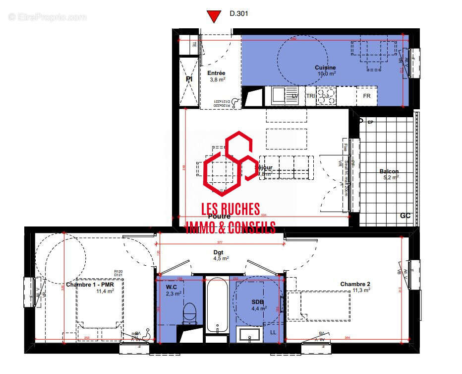 Appartement à BUSSY-SAINT-GEORGES