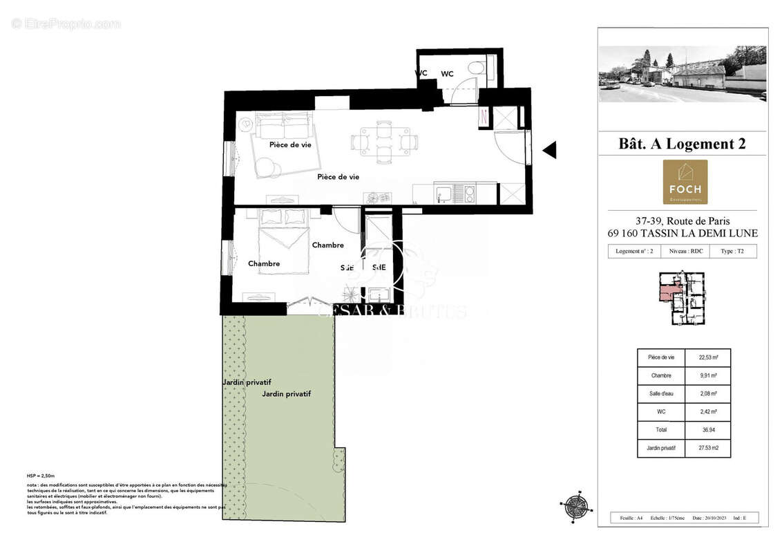 Appartement à TASSIN-LA-DEMI-LUNE