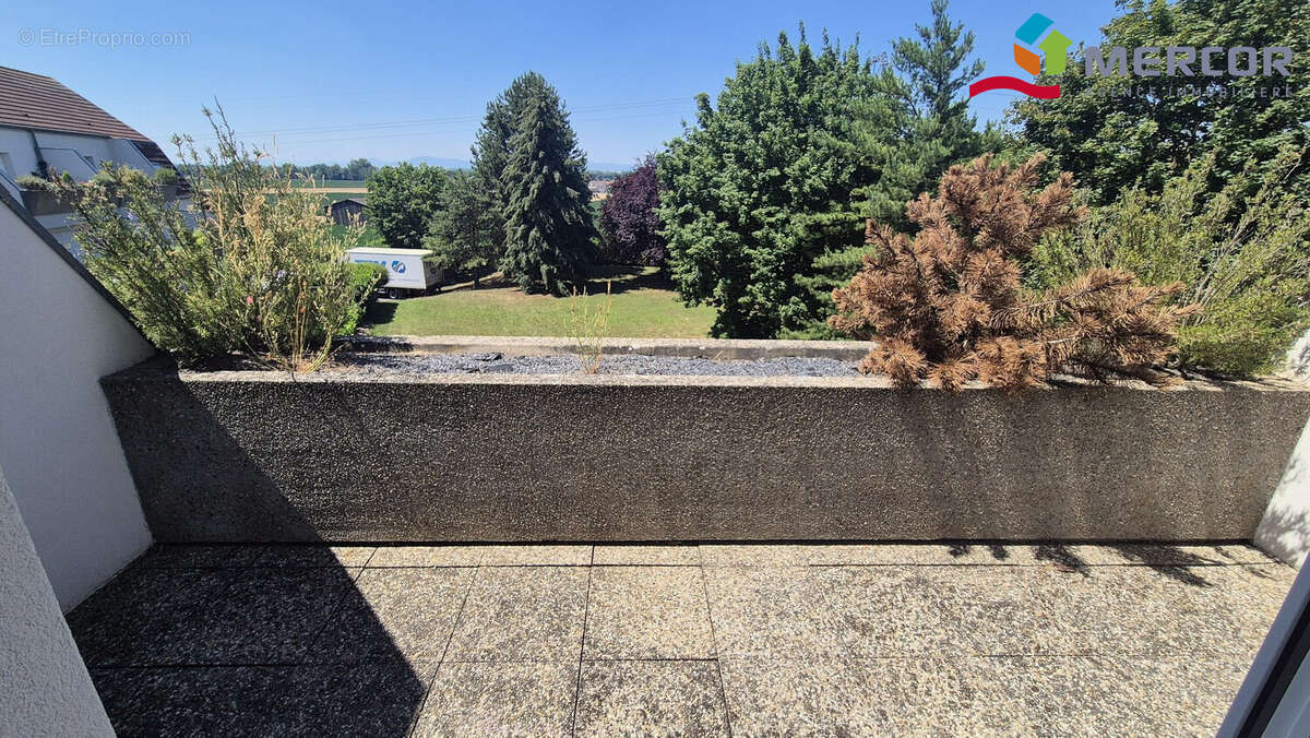 Terrasse avec vue dégagée sur verdure - Appartement à WOLFISHEIM