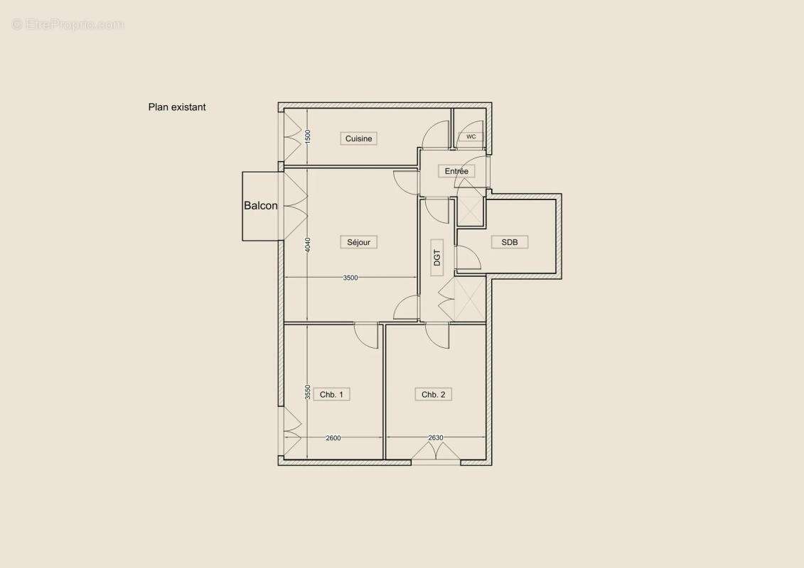 Appartement à PARIS-20E