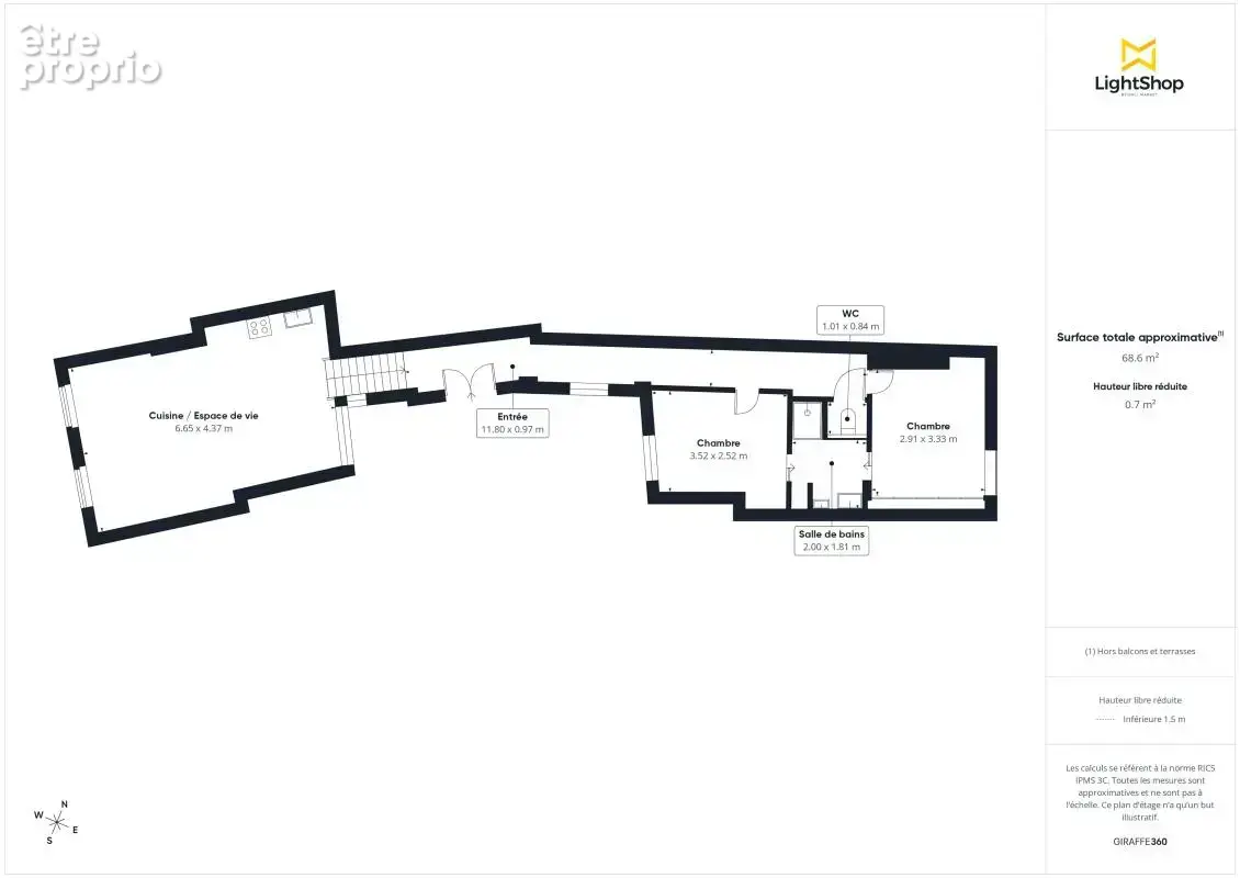 3 pièces - 66 m² traversant - Grenier de 20m2 aménageable - Quai des Salinières, Bordeaux - photo 17