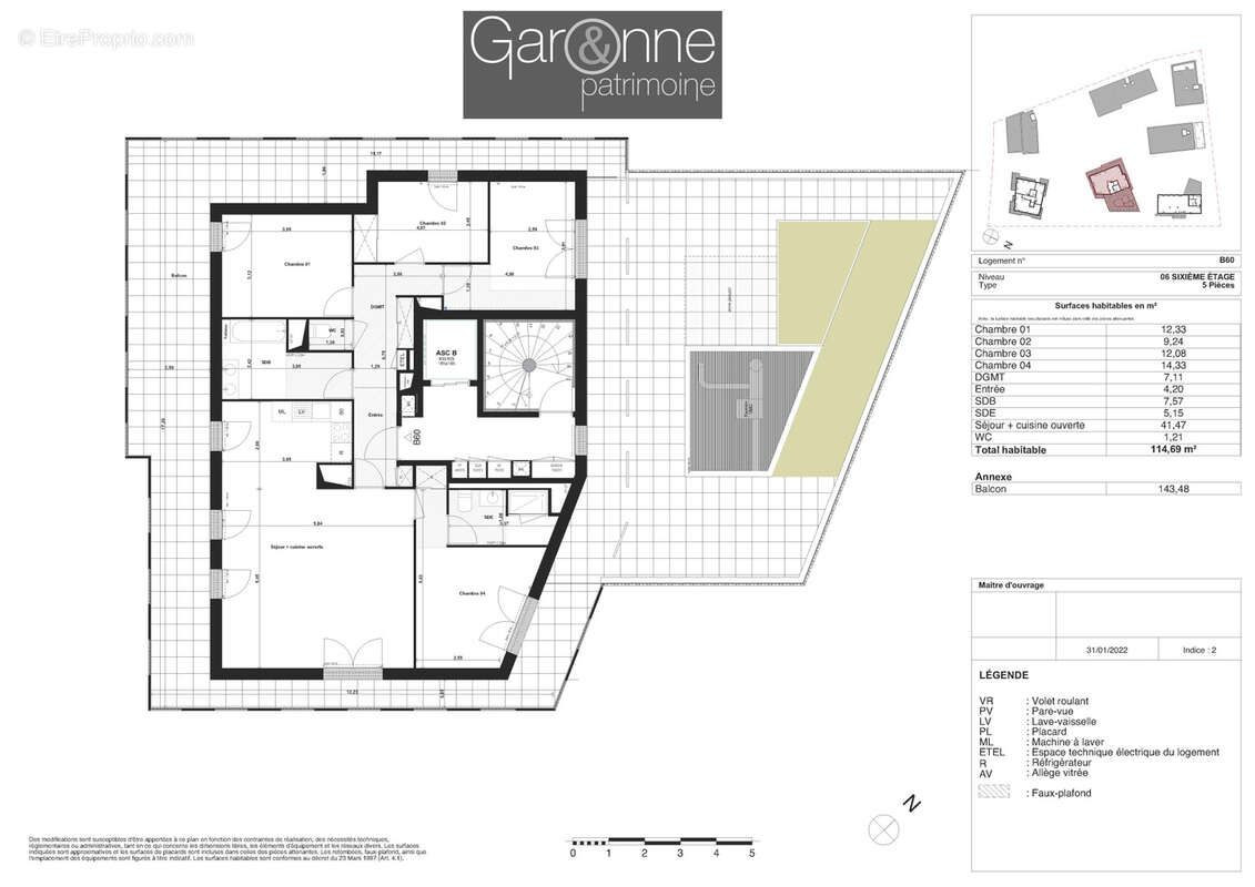 Appartement à TOULOUSE