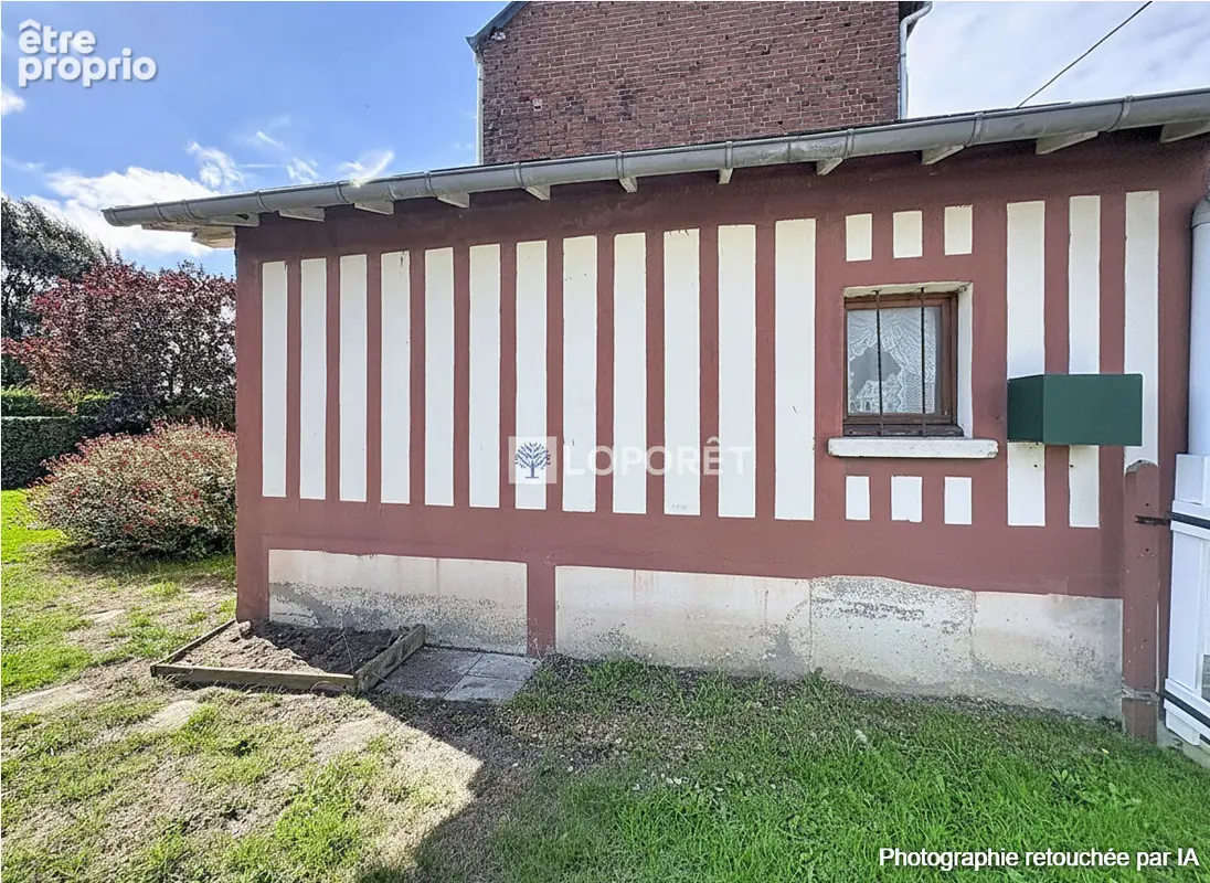 Proche Fécamp Maison mitoyenne brique silex avec terrain annexe - photo 10