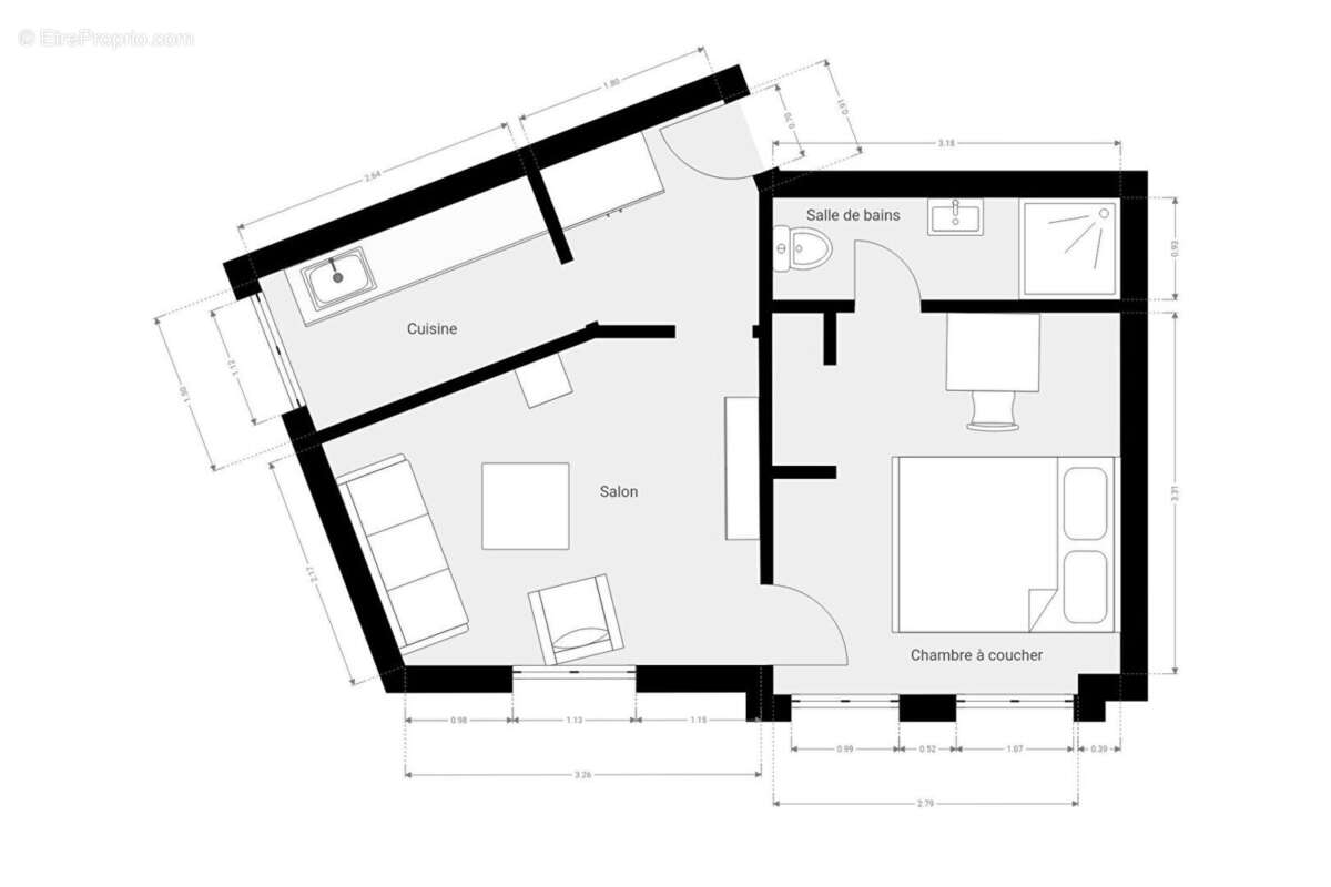 Appartement à PARIS-20E