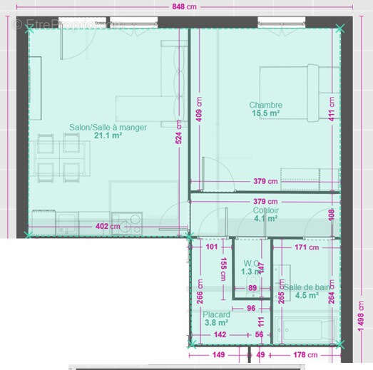 Appartement à LES GRAS