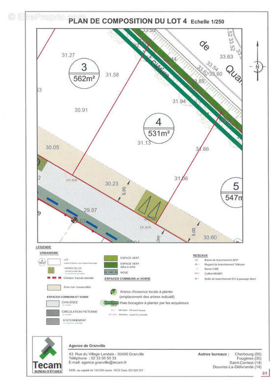 Terrain a batir de 531m² le val saint pere - photo 2