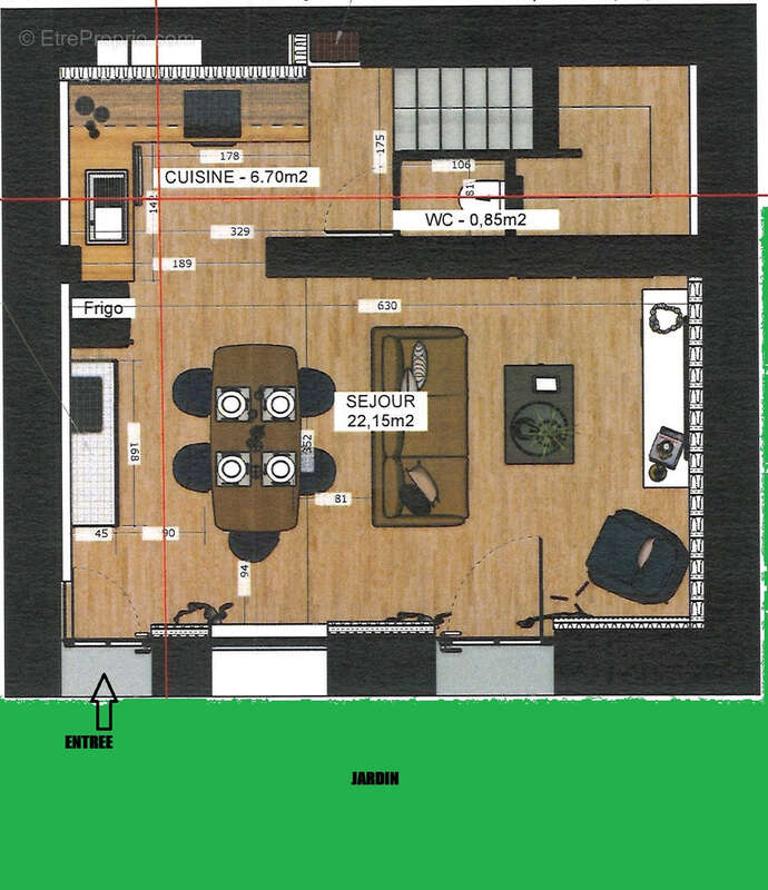Triplex T4 de 84.80 m2hab. avec jardin privatif à Chaponost (EN COURS DE RENOVATION) - photo 2