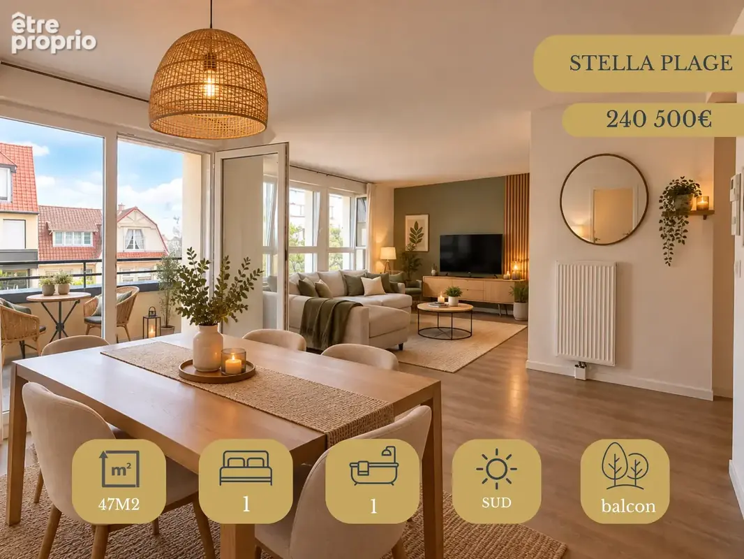T2 lumineux avec balcon plein Sud   Stella-Plage - photo 9