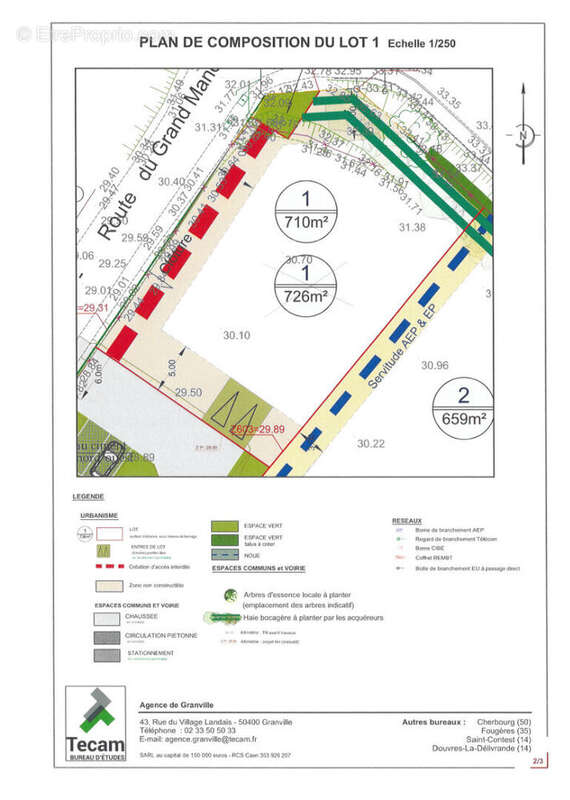 Terrain a batir de 710 m² le val saint pere - photo 2