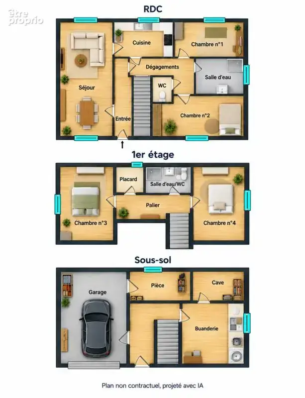 Maison 5 pièces 133 m² à vendre à Parcay-Meslay (37210) - photo 19
