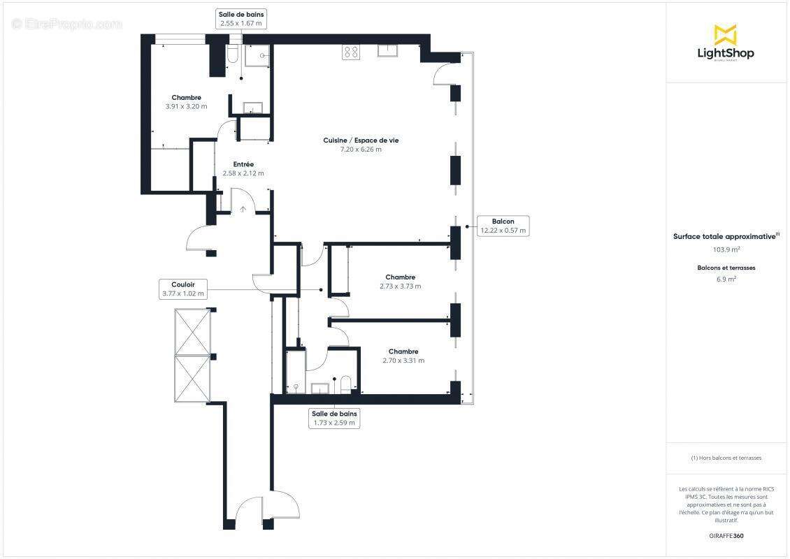 Appartement à PARIS-19E