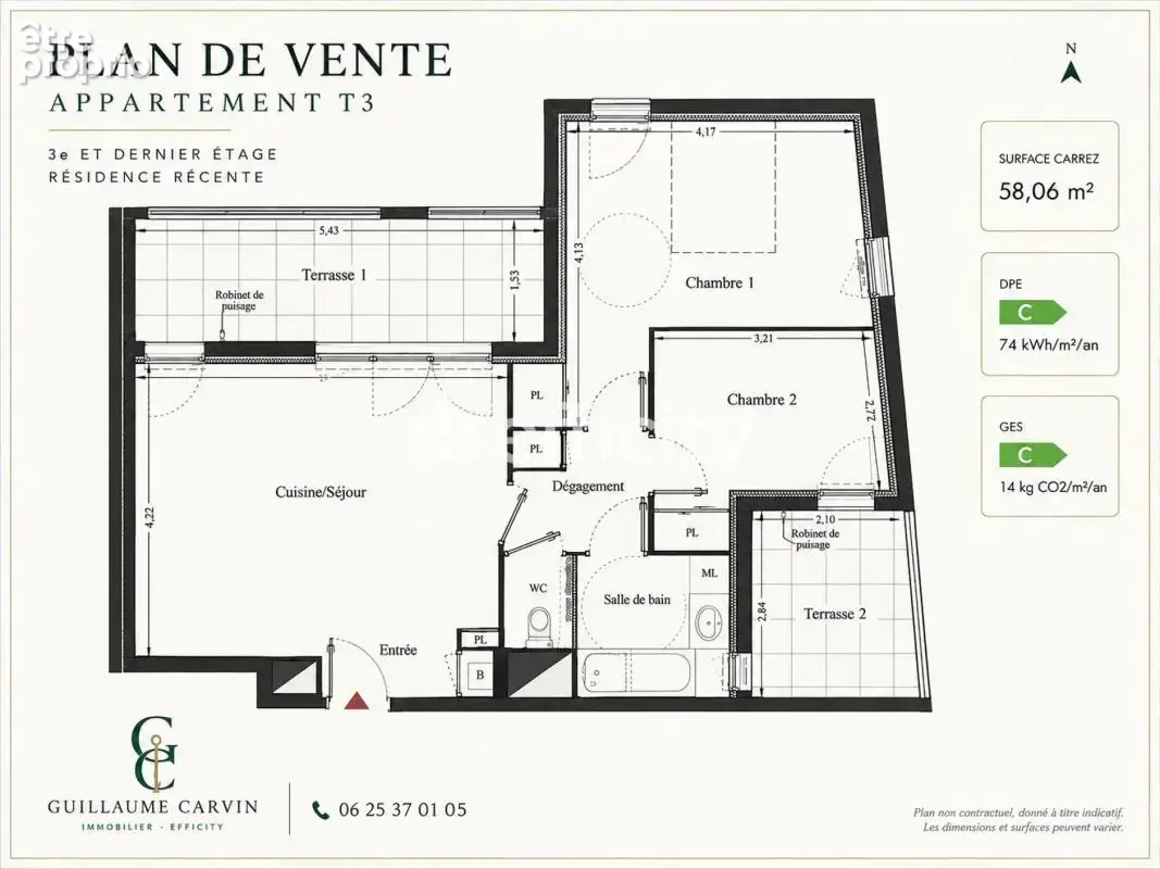 Appartement récent - photo 9