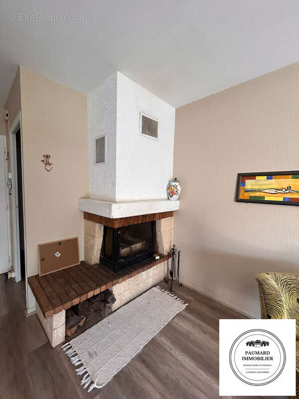 cheminée bois avec un insert - Maison à ROMANS-SUR-ISERE