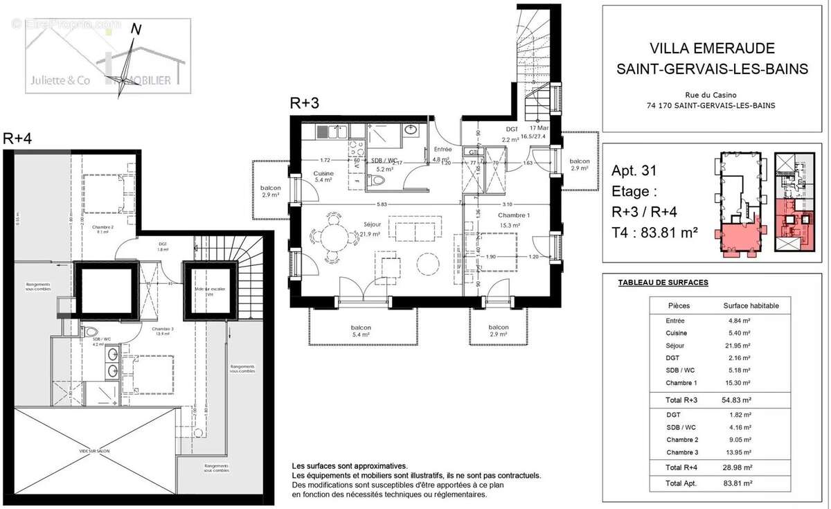 Appartement à SAINT-GERVAIS-LES-BAINS