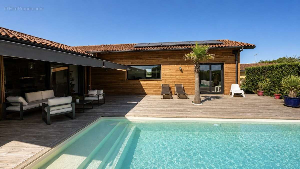 À 2 km de Dax, villa d'architecte T6 de plain-pied avec piscine et 5 chambres. - photo 22