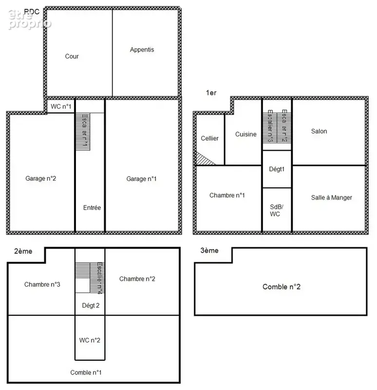 Maison de ville T5 de 172m2 avec 2 garages, cour et terrasse suspendue - photo 13