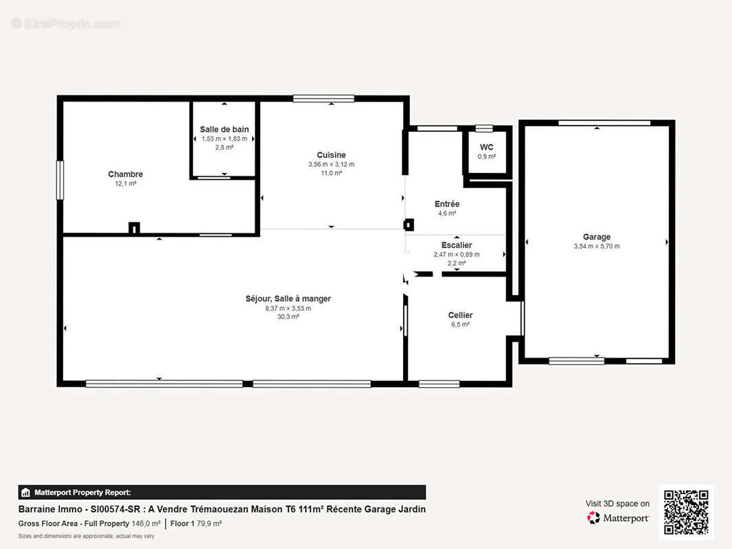 A vendre proche landerneau - tremaouezan maison t6 111m² recente garage jardin - photo 18