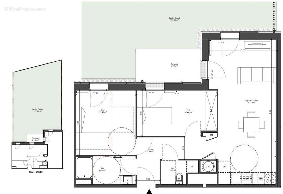 Appartement 63 m² à Le Taillan-Medoc  - photo 2