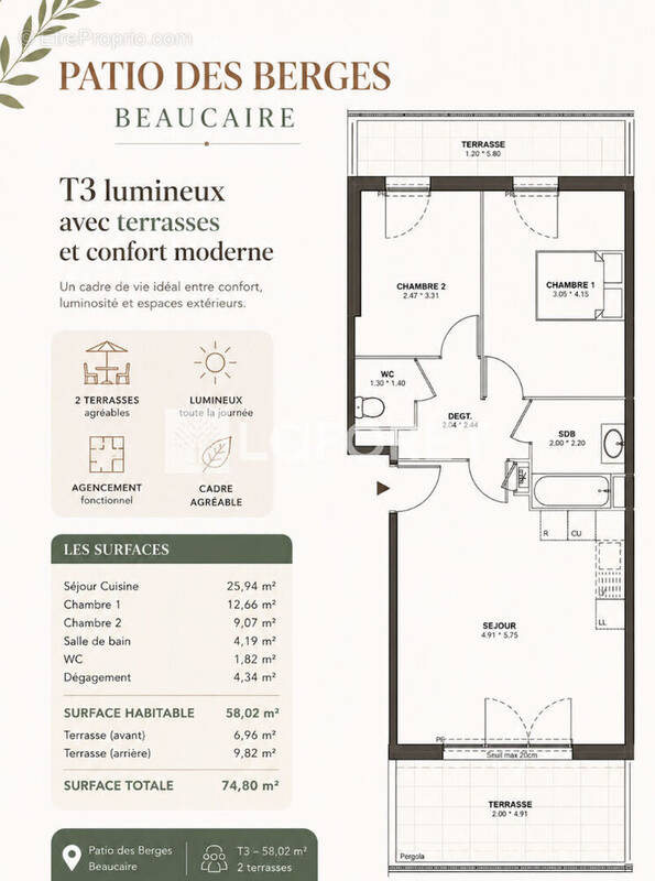 Appartement à BEAUCAIRE