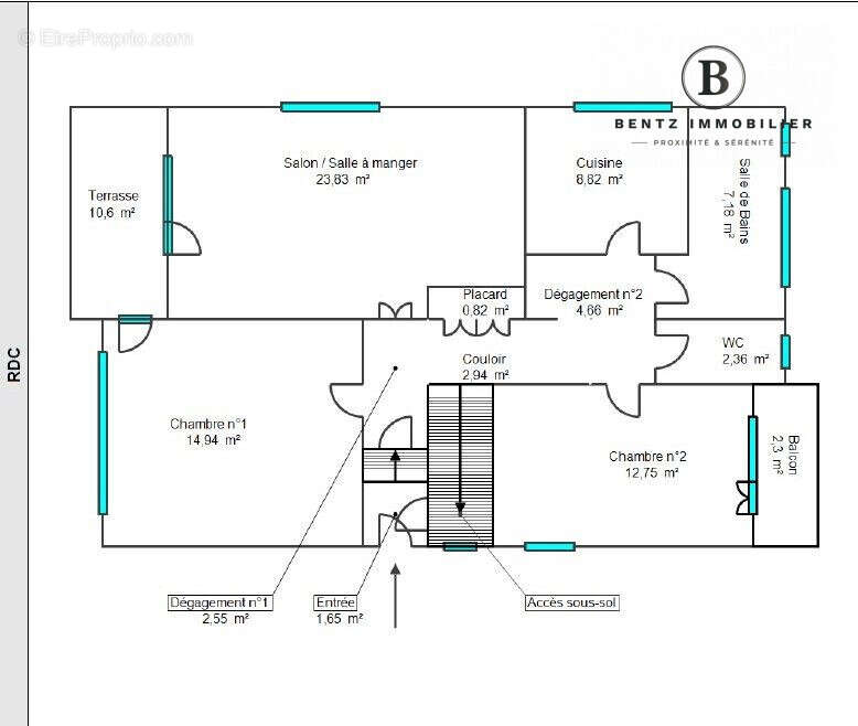 Plan RDC - Maison à NIEDERHAUSBERGEN