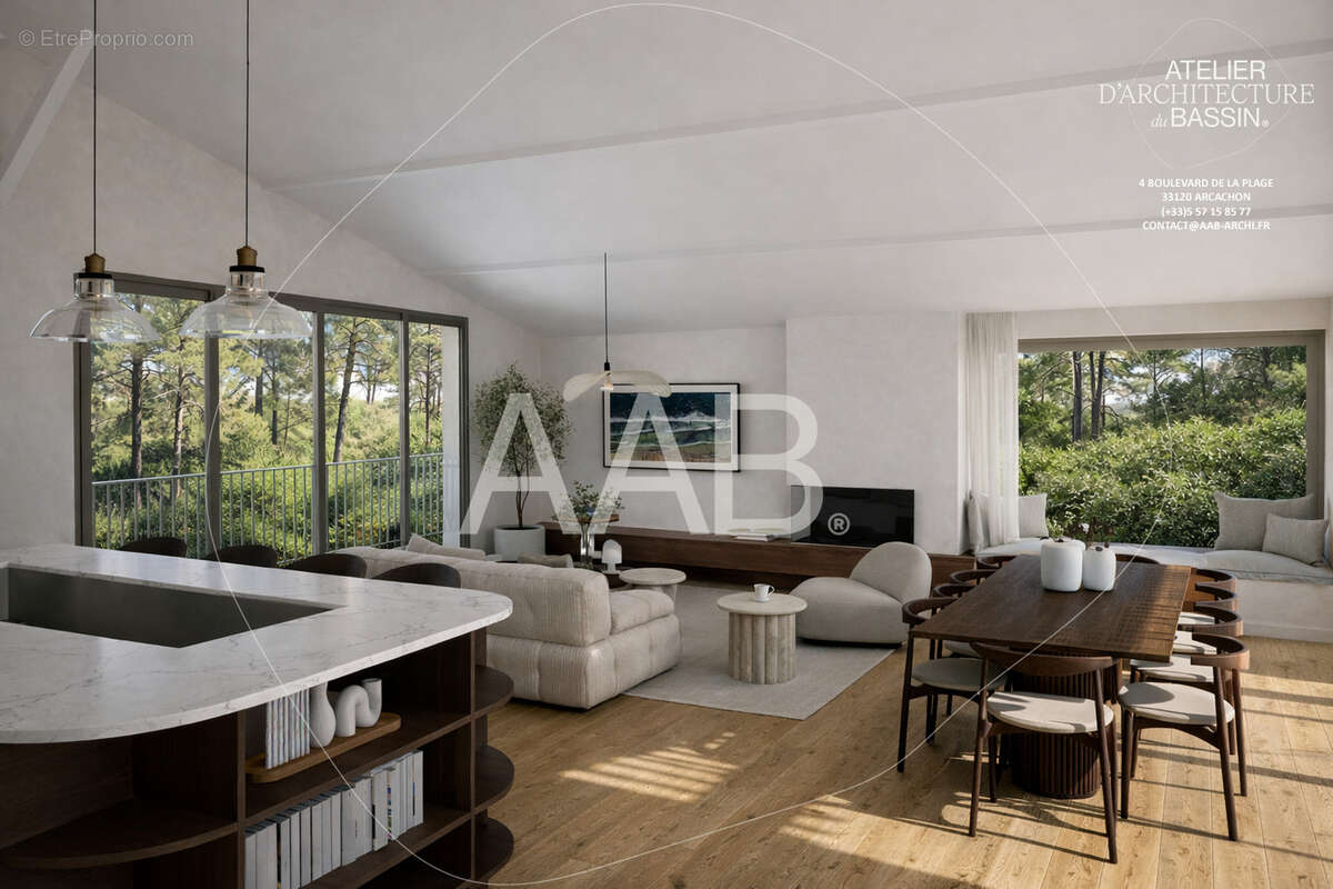 La teste de buch - abatilles/golf d'arcachon - projet d'architecte - 4 chambres - piscinable - beau terrain de - photo 3