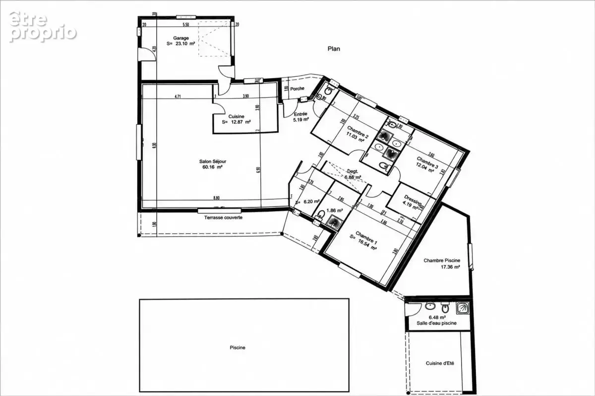 Villa 4 faces – plain-pied – 170 m² – piscine - photo 20