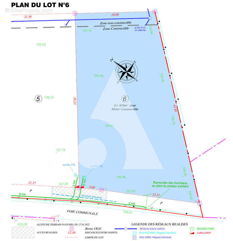Terrain à VILLECHENEVE